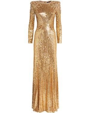Jenny Packham Sequinned Dulcet Gown - Metallic