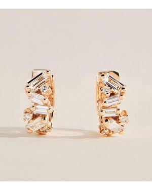 Suzanne Kalan And Diamond Frenzy Huggie Earrings - Metallic