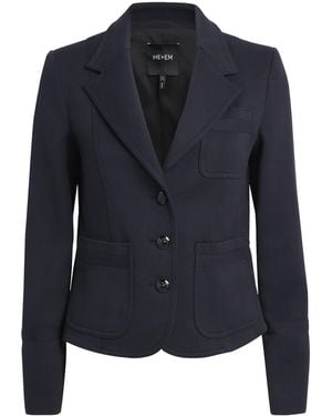 ME+EM Cotton-Blend Herringbone Cropped Jacket - Blue