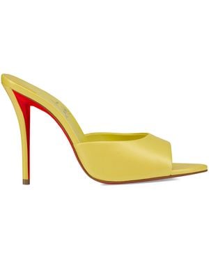 Christian Louboutin Miss Z Patent Leather Heeled Mules 100 - Metallic