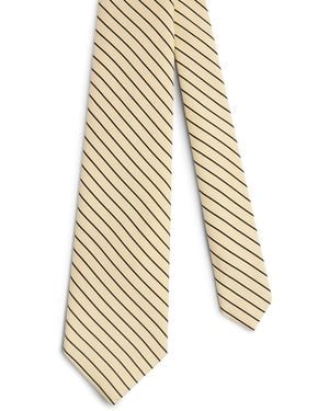 dunhill Mulberry Silk Stripe Tie - Natural