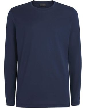 Hanro Cotton Night & Day T-Shirt - Blue