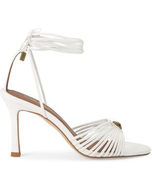 Kurt Geiger Leather Embellished Heeled Sandals - White
