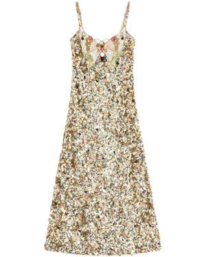 Valentino Embellished Maxi Dress - Metallic