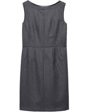 Prada Wool Sleeveless Mini Dress - Grey