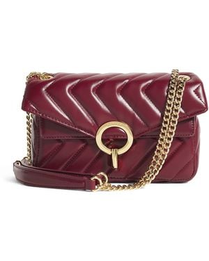 Sandro Quilted Leather Yza Shoulder Bag - Purple