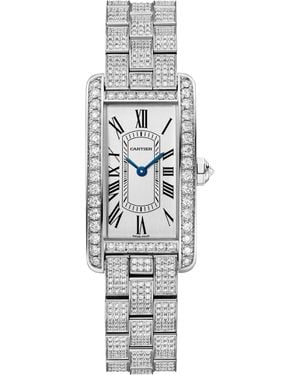 Cartier And Diamond Tank Américaine Watch - White