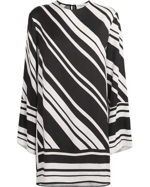 Brandon Maxwell Stripe Leni Mini Dress - Black