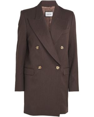 BEARE PARK Wool Oversized Lotus Blazer - Brown