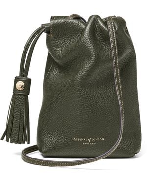 Aspinal of London Leather Soho Cross-Body Pouch - Green