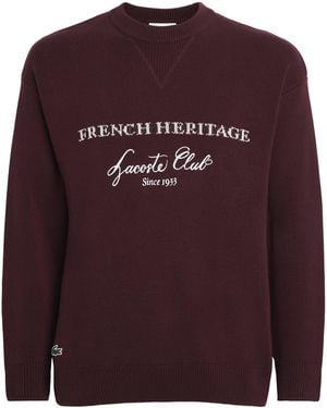 Lacoste Tennis Heritage Sweater - Brown