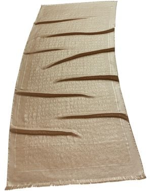 BVLGARI Logomania Lettere Maxi Scarf - Natural