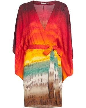 Alice + Olivia Marva Belted Kaftan - Red
