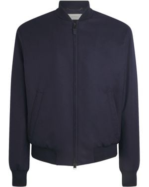 Canali Wool Bomber Jacket - Blue
