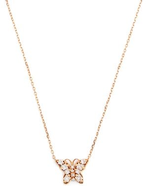 Suzanne Kalan And Diamond Princess Mini Butterfly Necklace - Metallic
