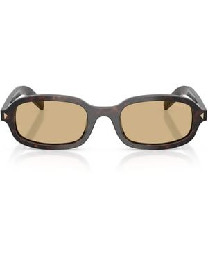 Prada Acetate Oval Sunglasses - Brown