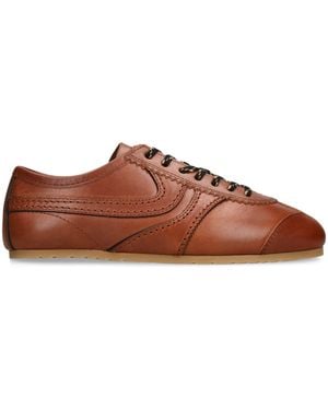 Dries Van Noten Leather Dustin Trainers - Brown