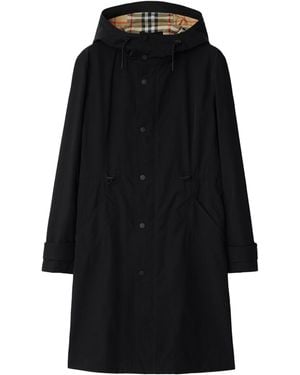 Burberry Nylon-Cotton Parka Jacket - Black