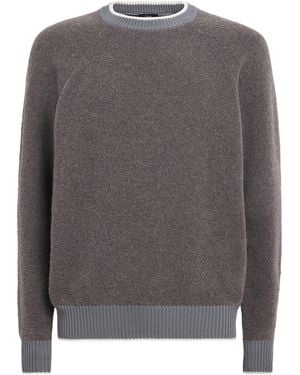 Herno Wool-Blend Crew-Neck Sweater - Grey