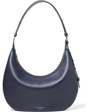 Aspinal of London Leather Hudson Crescent Cross-Body Bag - Blue