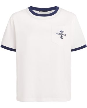 Maje Cotton Yacht Club T-Shirt - White