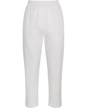 Eleventy Elasticated Straight Trousers - White