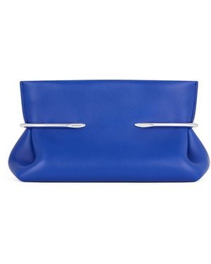 Givenchy Small Leather Soft Pinch Clutch - Blue