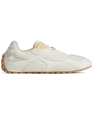 Bottega Veneta Shearling-Suede Orbit Flash Trainers - White