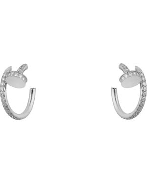 Cartier And Diamond Juste Un Clou Earrings - White