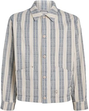 WOOYOUNGMI Cotton Textured Stripe Shirt - White