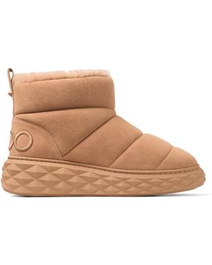 Jimmy Choo Xan Suede-Shearling Snow Boots - Brown