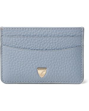 Aspinal of London Leather Logo Card Holder - Blue