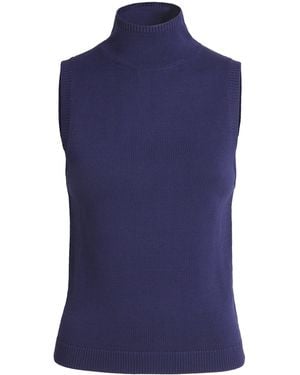 STAUD Knitted Montclair Tank Top - Blue