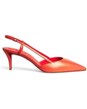 Christian Louboutin Miss Z Sling Nappa Leather Slingback Court Shoes 60 - Red