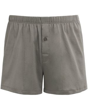 Hanro Cotton Boxer Shorts - Gray
