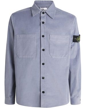 Stone Island Cotton Corduroy Overshirt - Blue