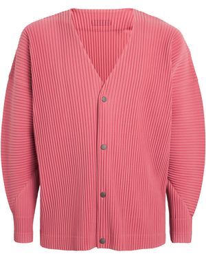 Homme Plissé Issey Miyake Pleated Cardigan - Pink
