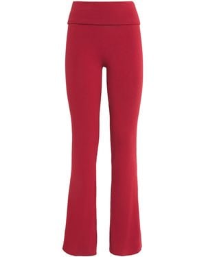 Skims Cotton-Blend Jersey Foldover Pants - Red