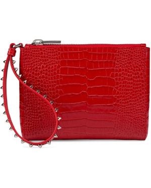 Christian Louboutin Mini Cabata Leather Soft Pouch - Red
