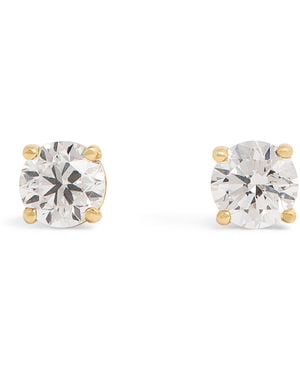 Harrods And Diamond Stud Earrings - White