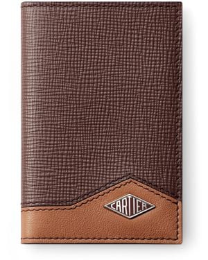 Cartier Leather Losange Bifold Card Holder - Brown