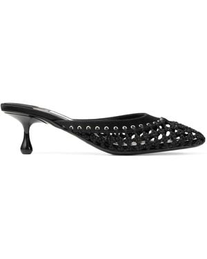Jimmy Choo Pixie 50 Woven Mules - Black