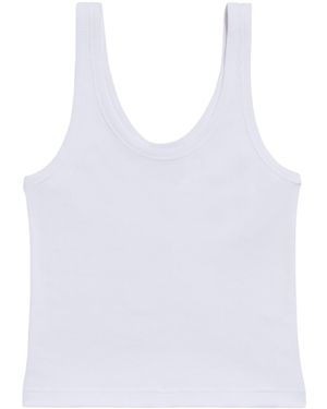 Balenciaga Cotton Tank Top - White
