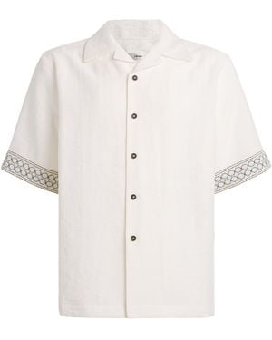 Commas Crochet-Trim Short-Sleeve Shirt - White