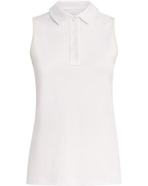 Eleventy Cotton Sleeveless Polo Shirt - White