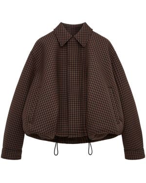 Loewe Wool-Blend Drawstring Jacket - Brown