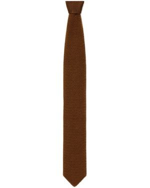 Givenchy Silk Knitted Tie - Brown