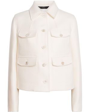 Brioni Wool-Silk Four-Pocket Jacket - White