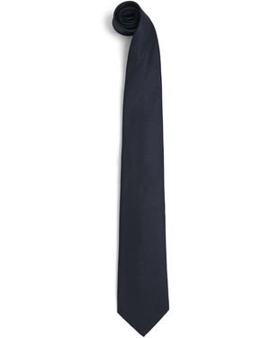 Isaia Silk Woven Tie - Blue