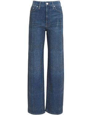 Maje Embellished Wide-Leg Jeans - Blue